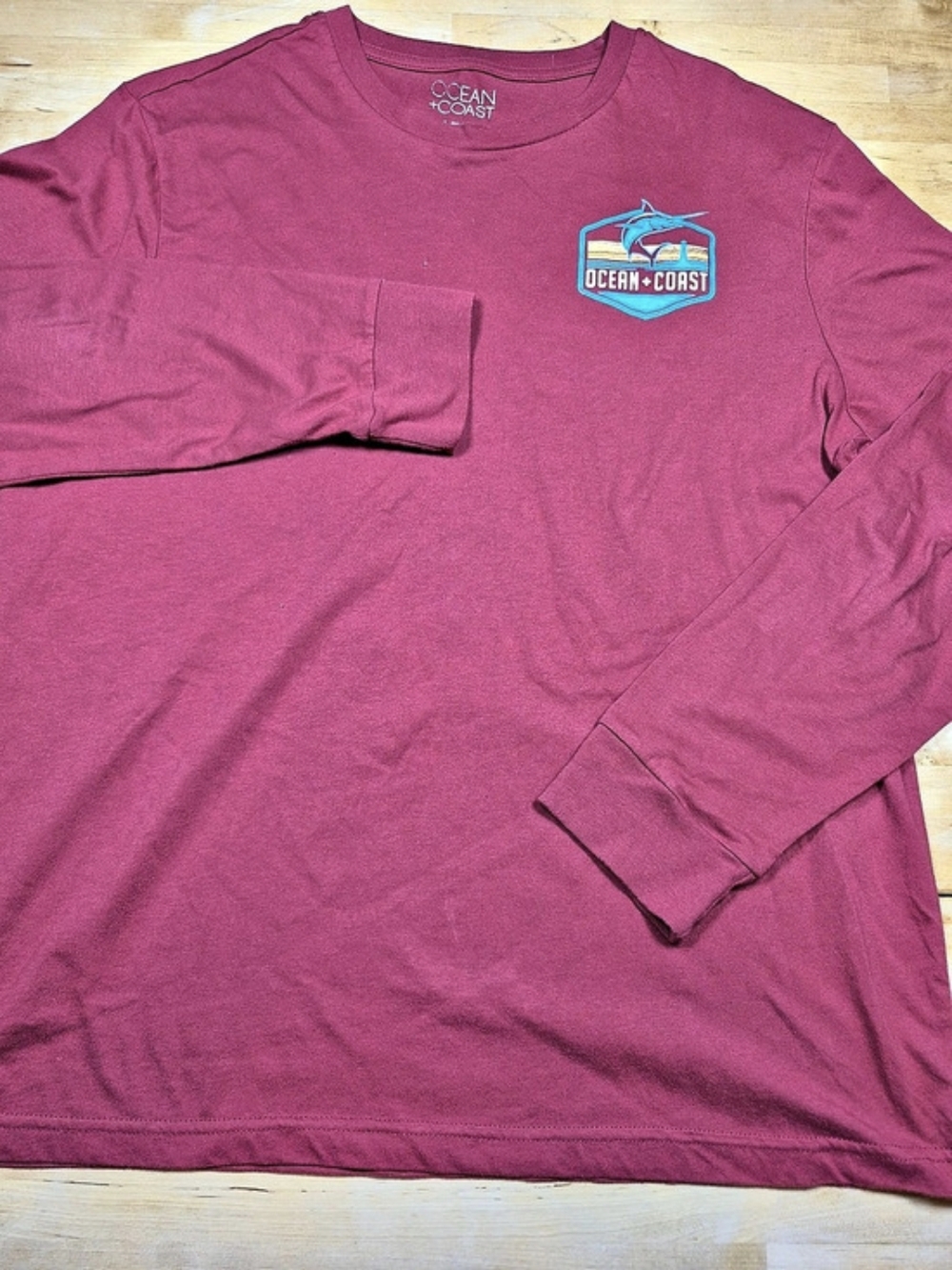 Ocean Coast Long Sleeve Graphic Tee Size Large